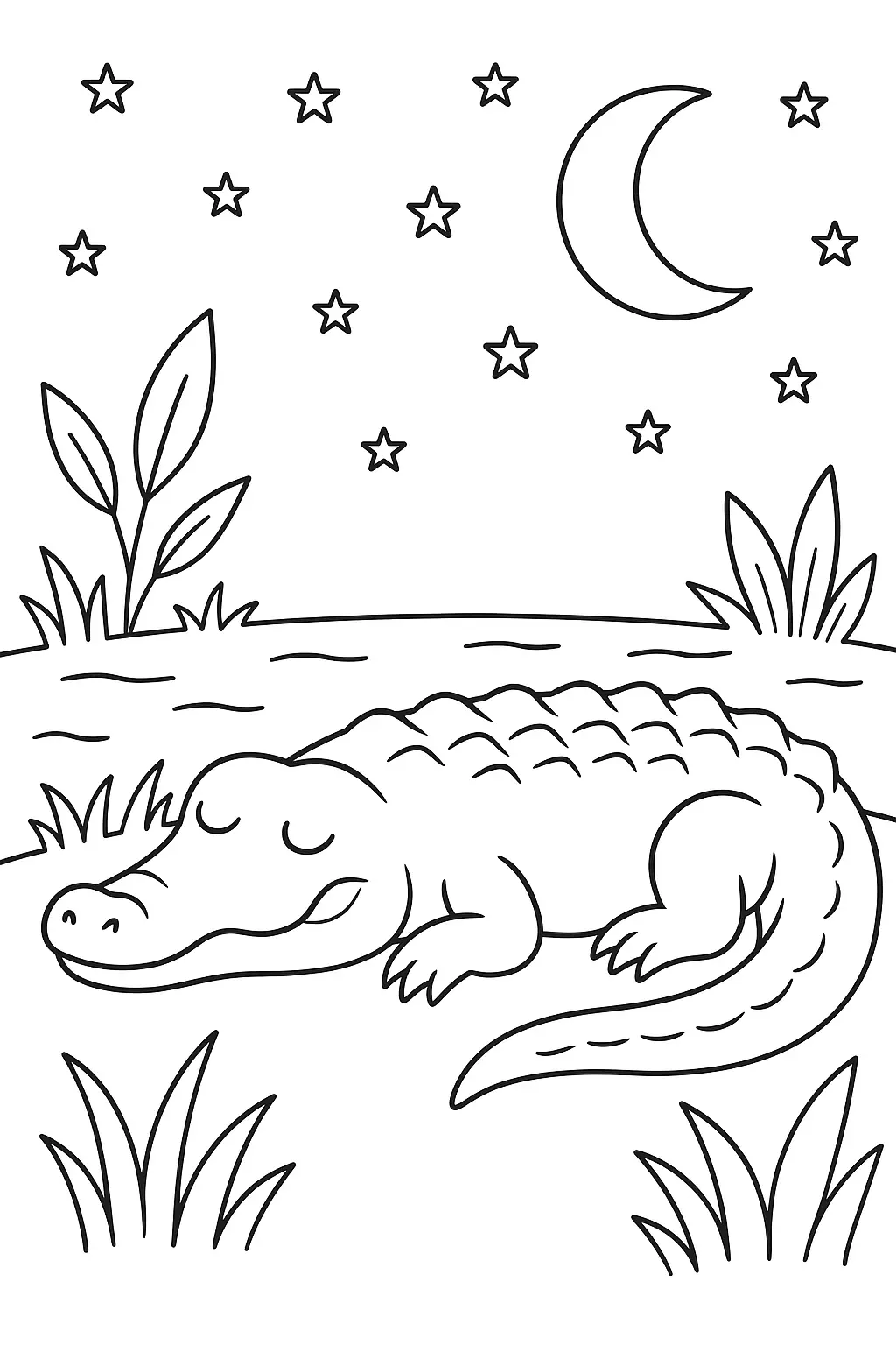 Alligator Coloring Pages – 025