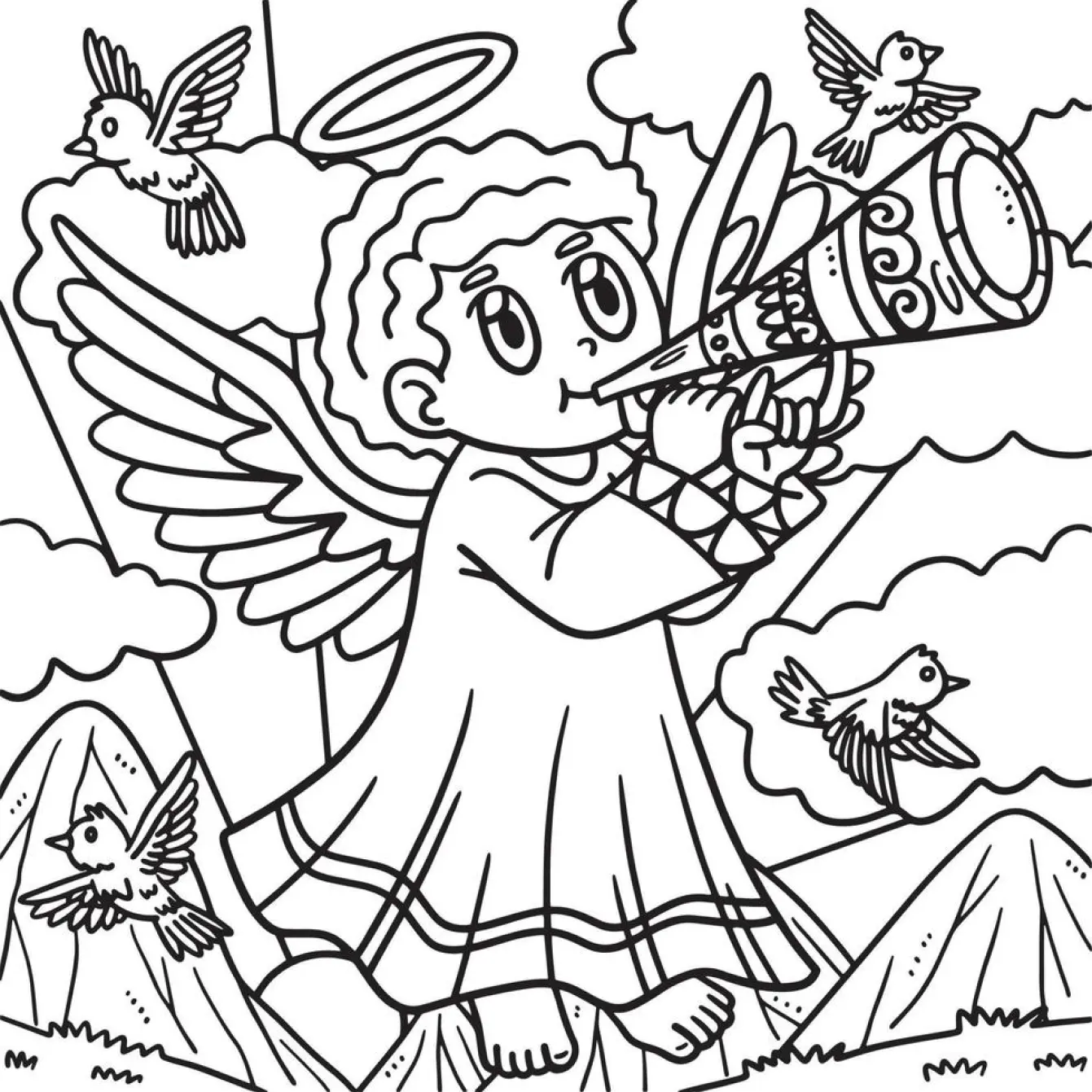 Angels Coloring Pages – 046