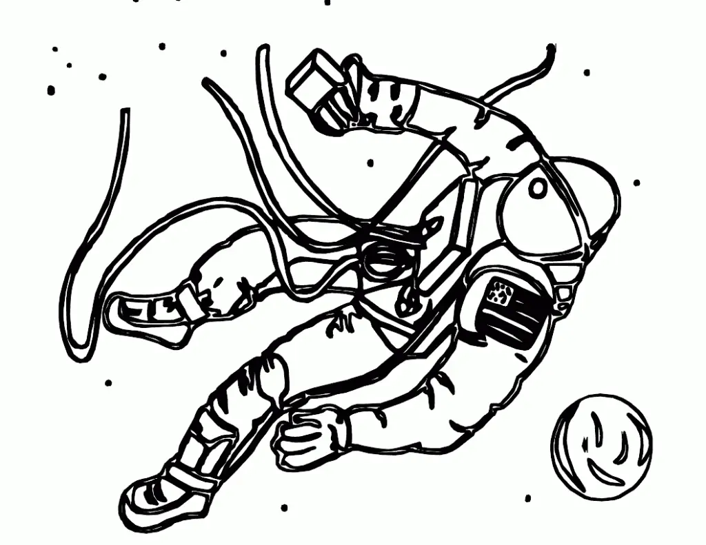 Astronauts Coloring Pages – 014