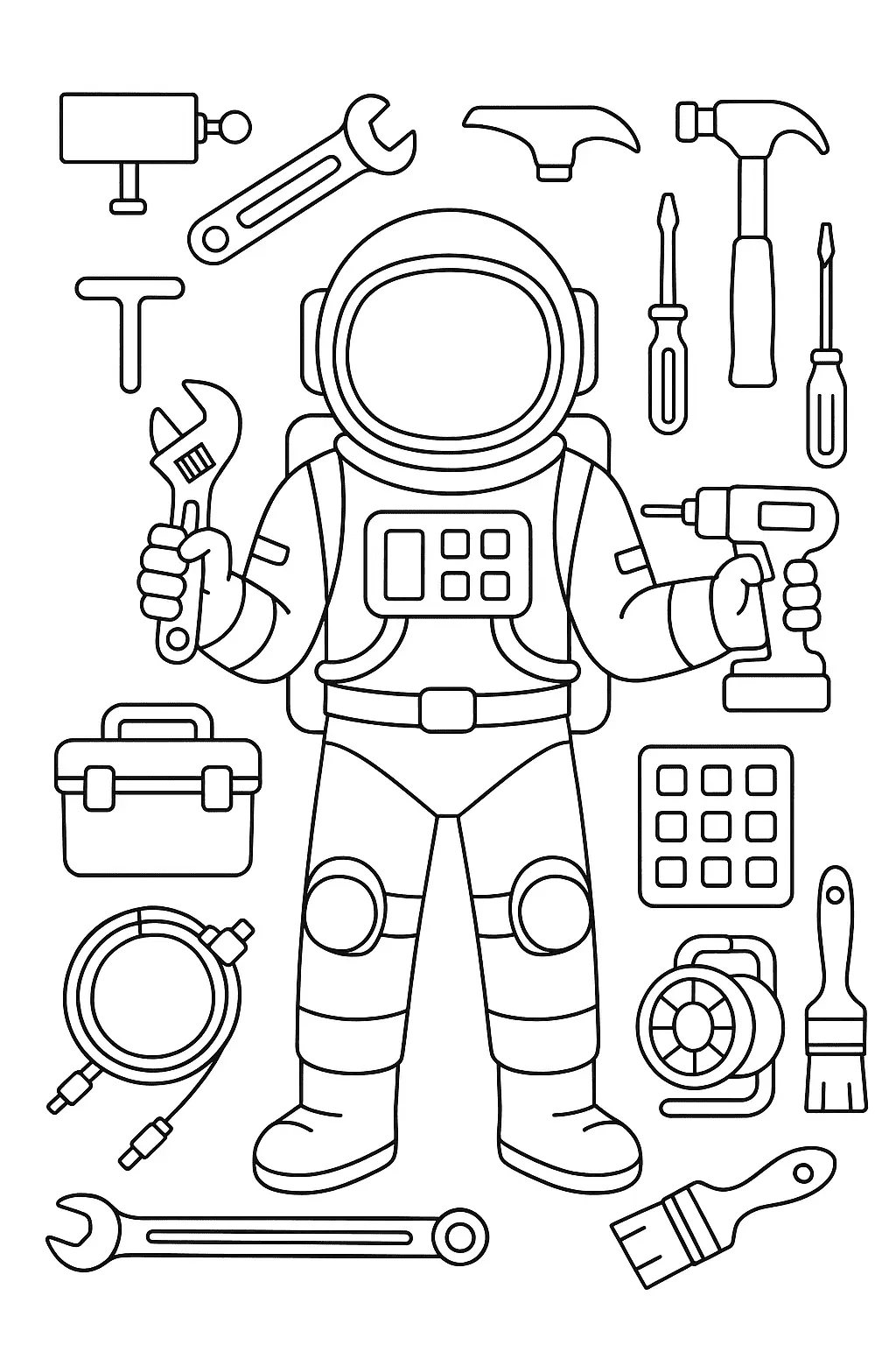 Astronauts Coloring Pages – 039