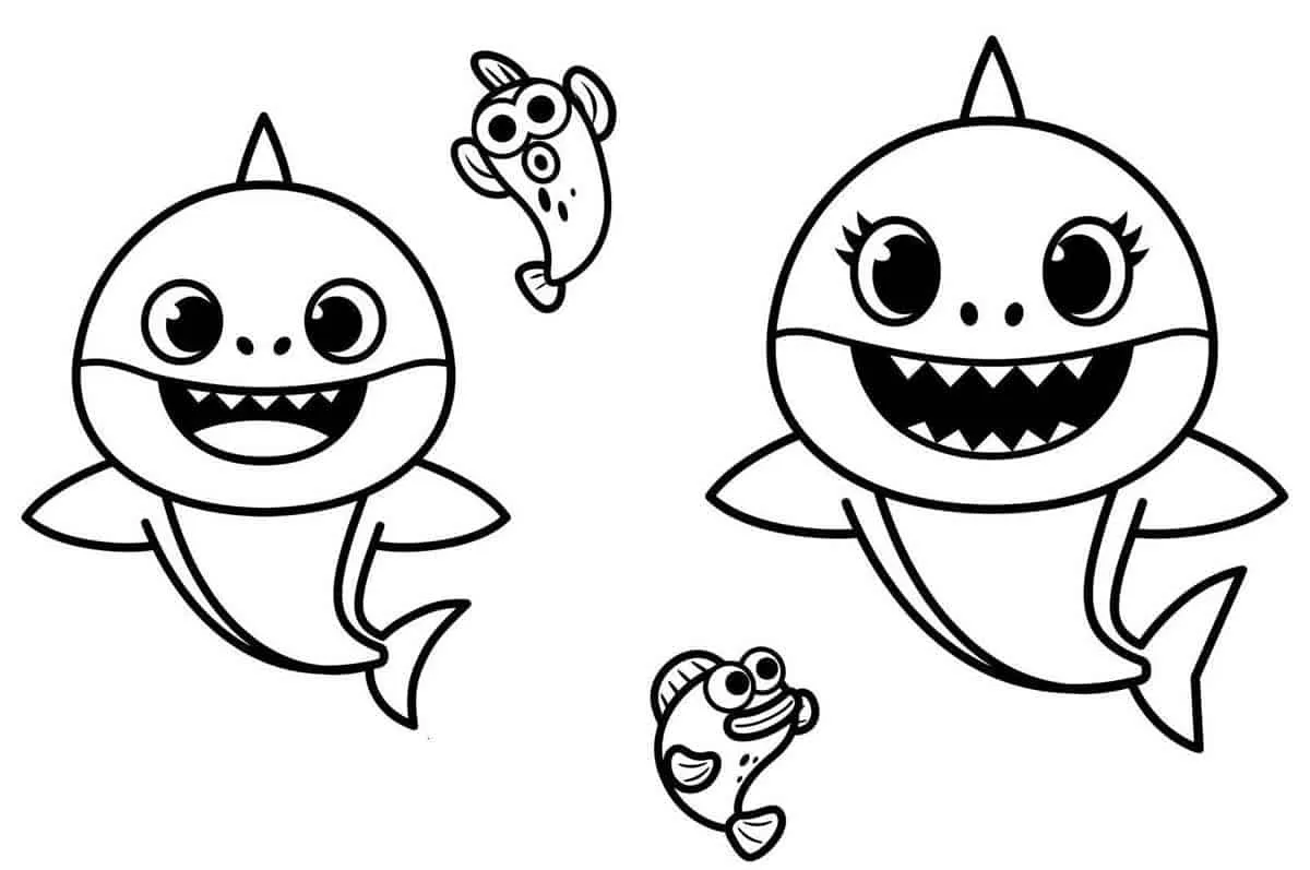 Baby Shark Coloring Pages – 006