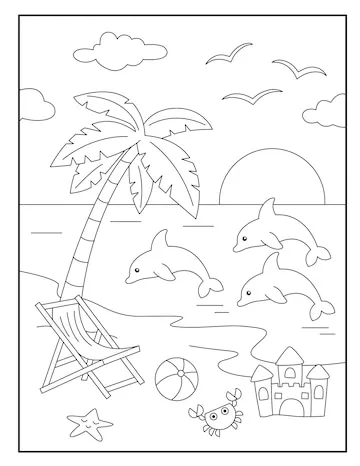 Beach Coloring Pages – 005