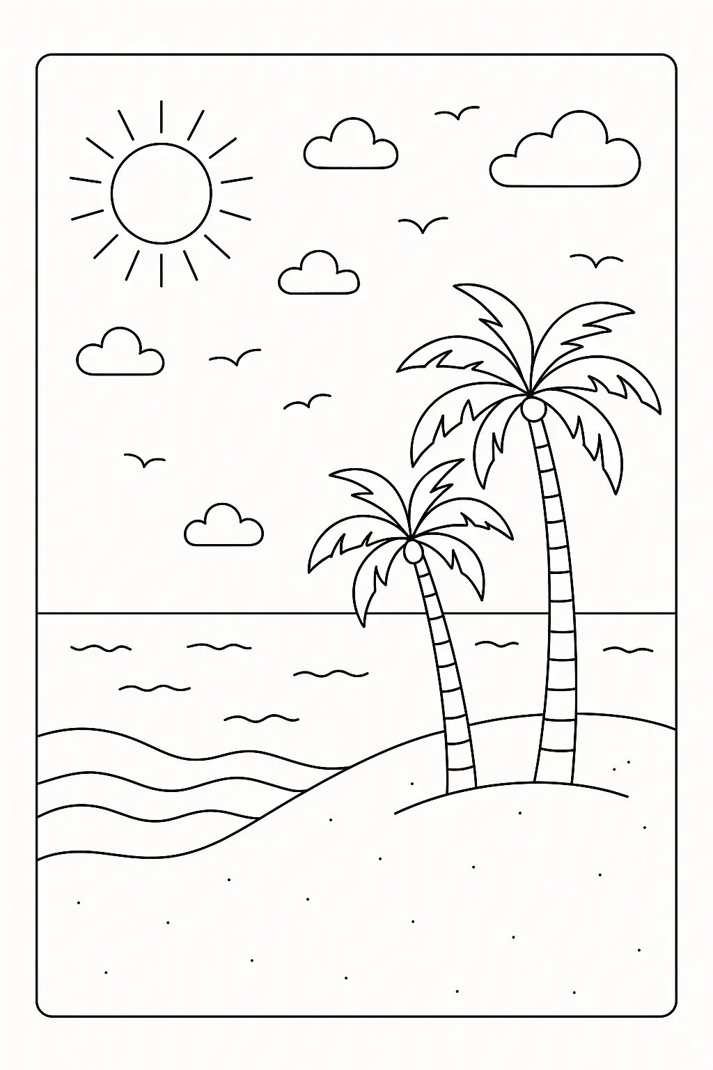 Beach Coloring Pages – 008