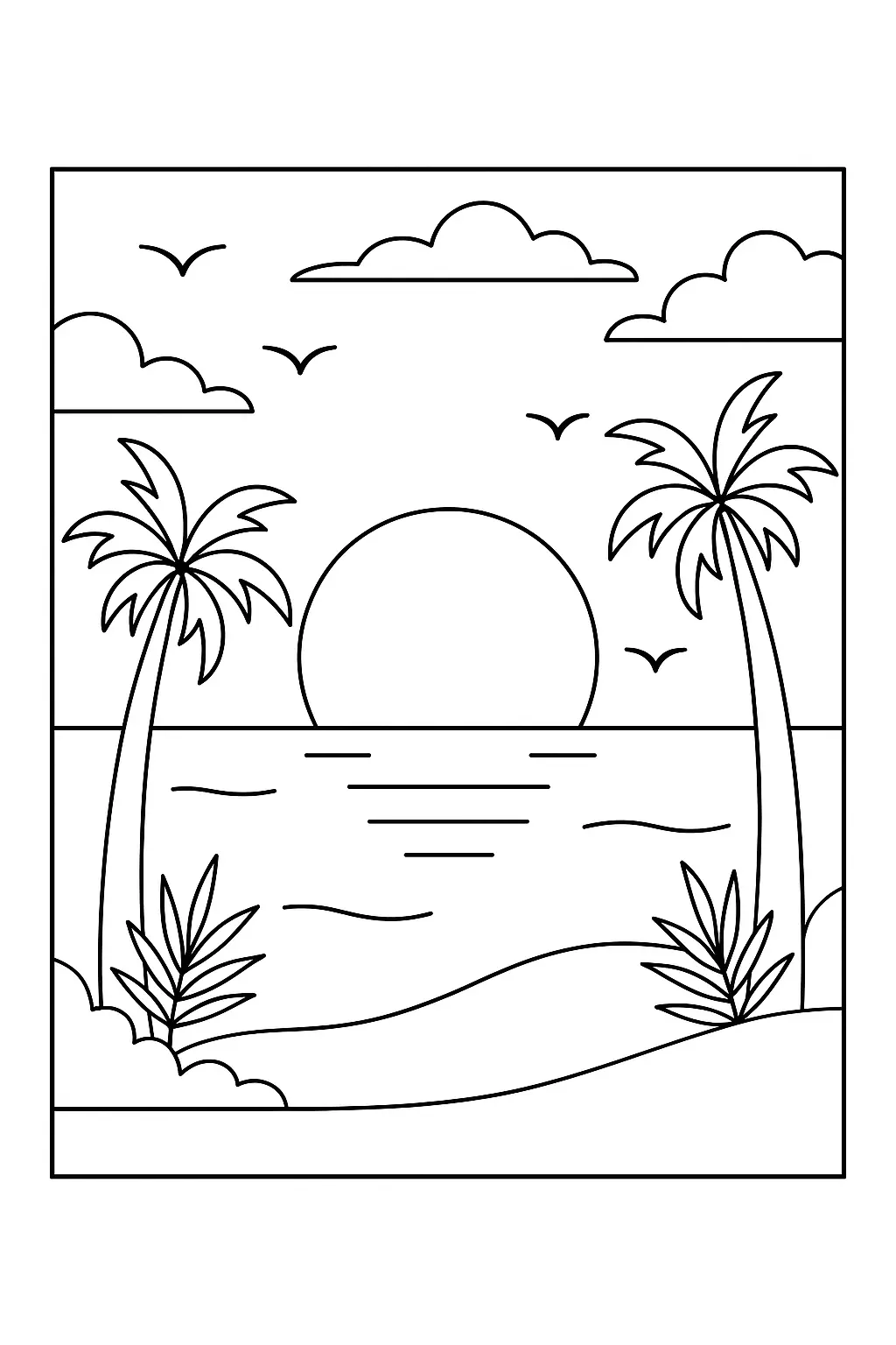 Beach Coloring Pages – 014