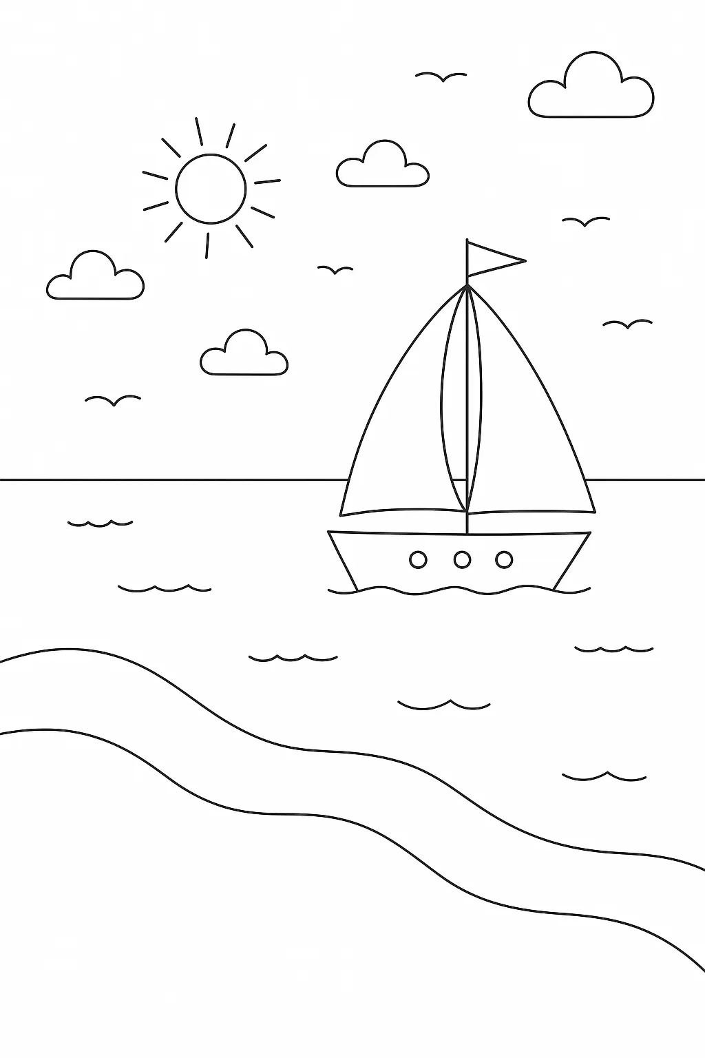 Beach Coloring Pages – 023