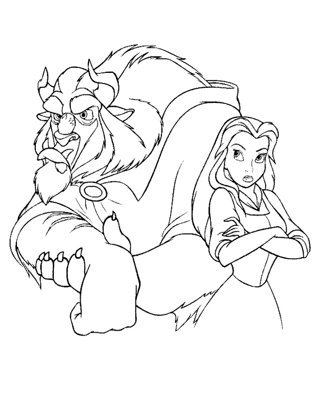 Beauty and the Beast Coloring Pages – 012