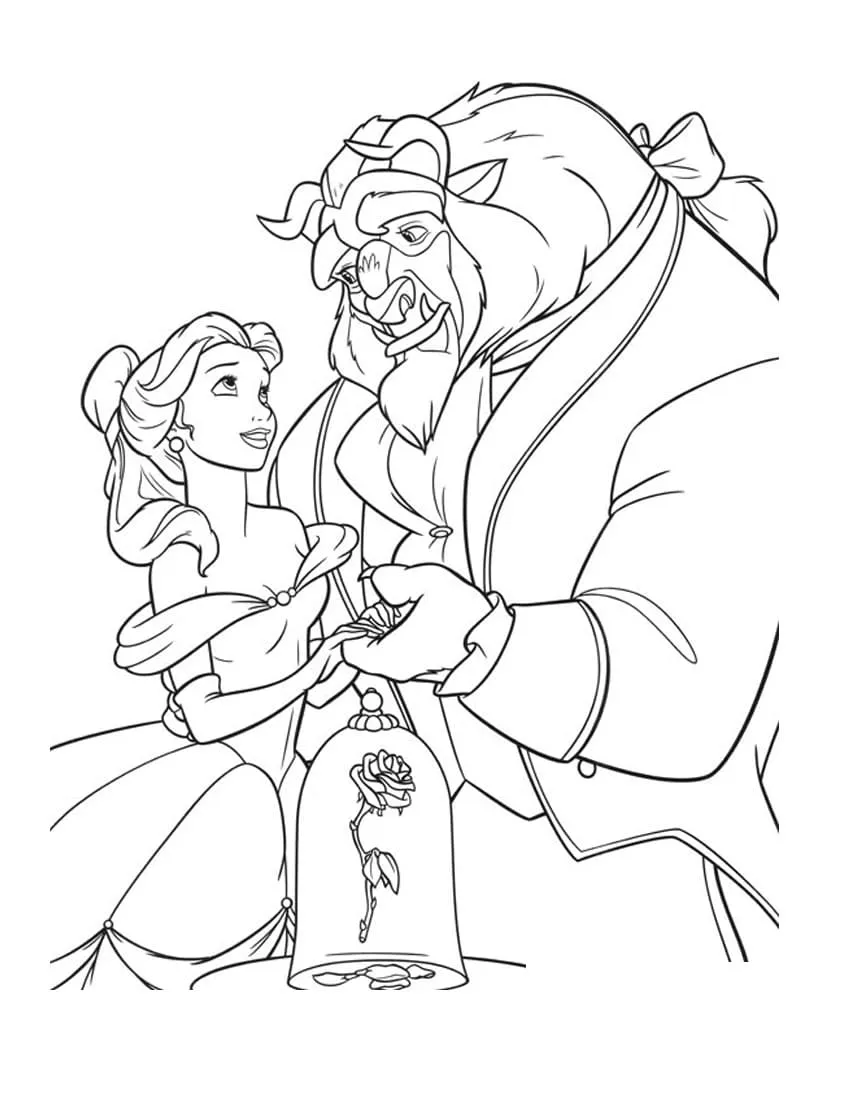 Beauty and the Beast Coloring Pages – 022
