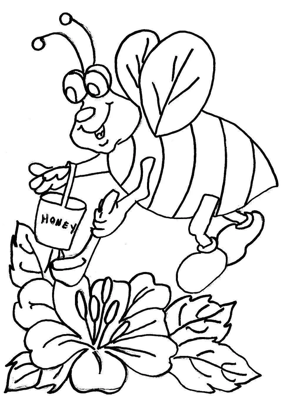 Bees Coloring Pages – 011