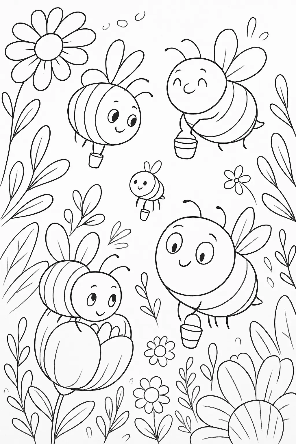 Bees Coloring Pages – 037
