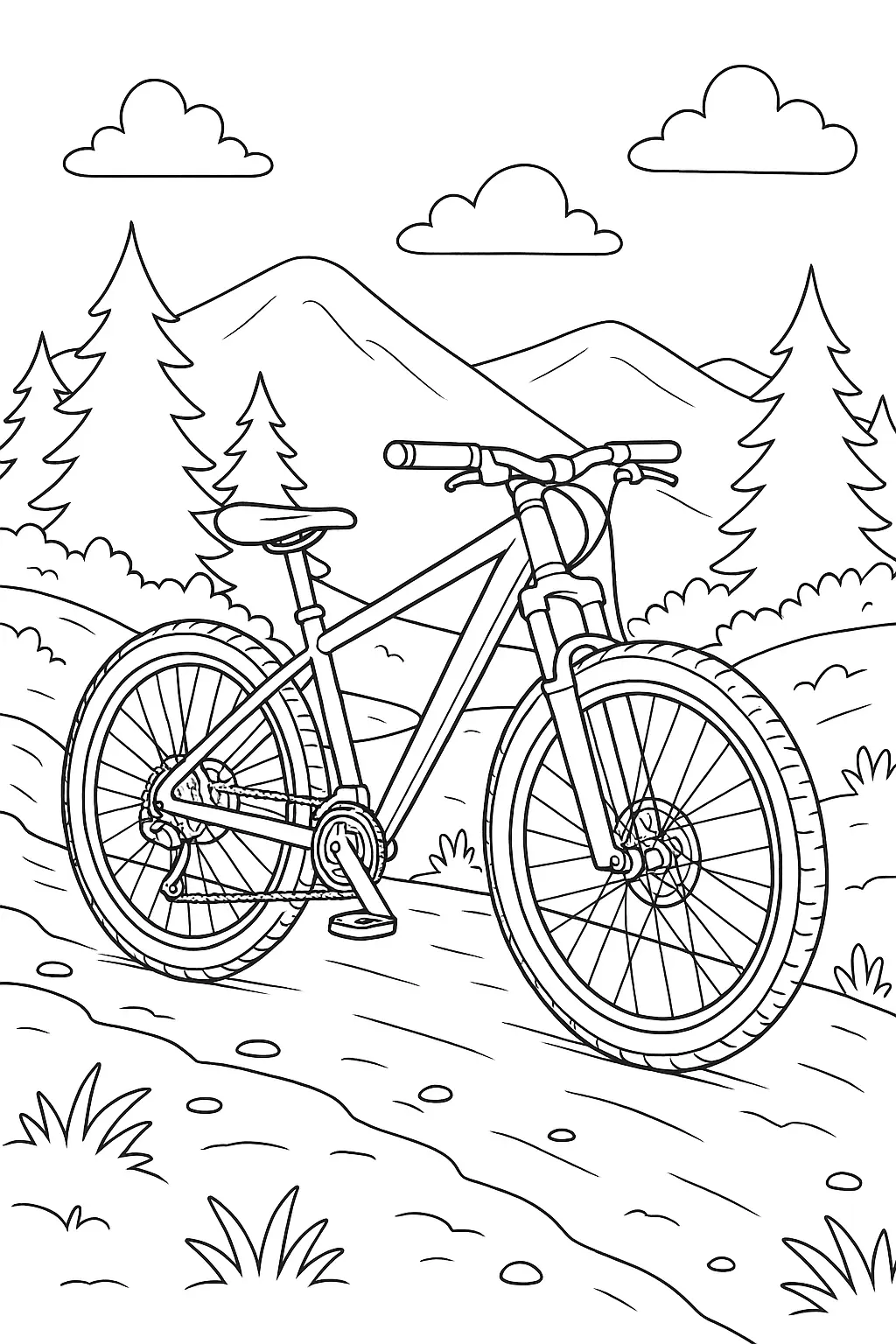 Bicycle Coloring Pages – 009