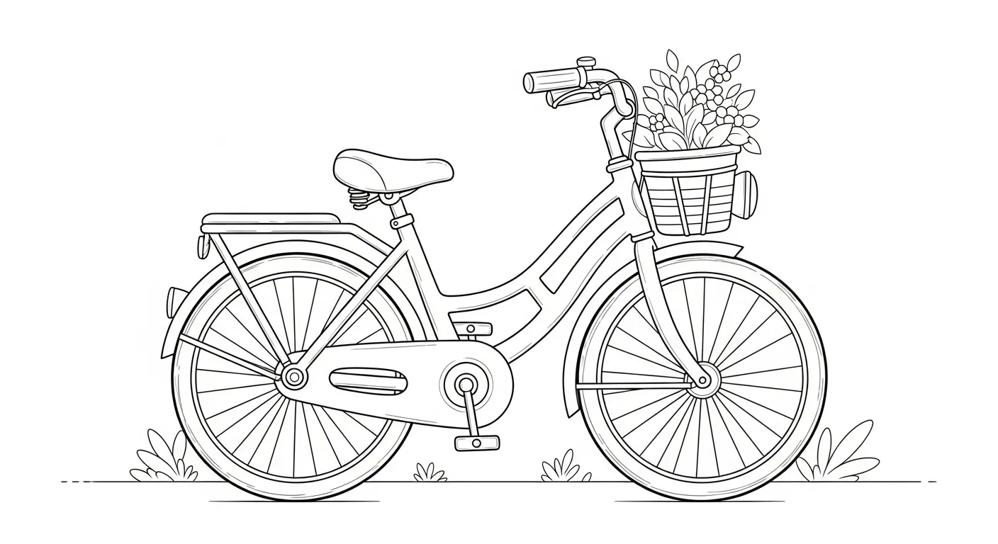 Bicycle Coloring Pages – 012
