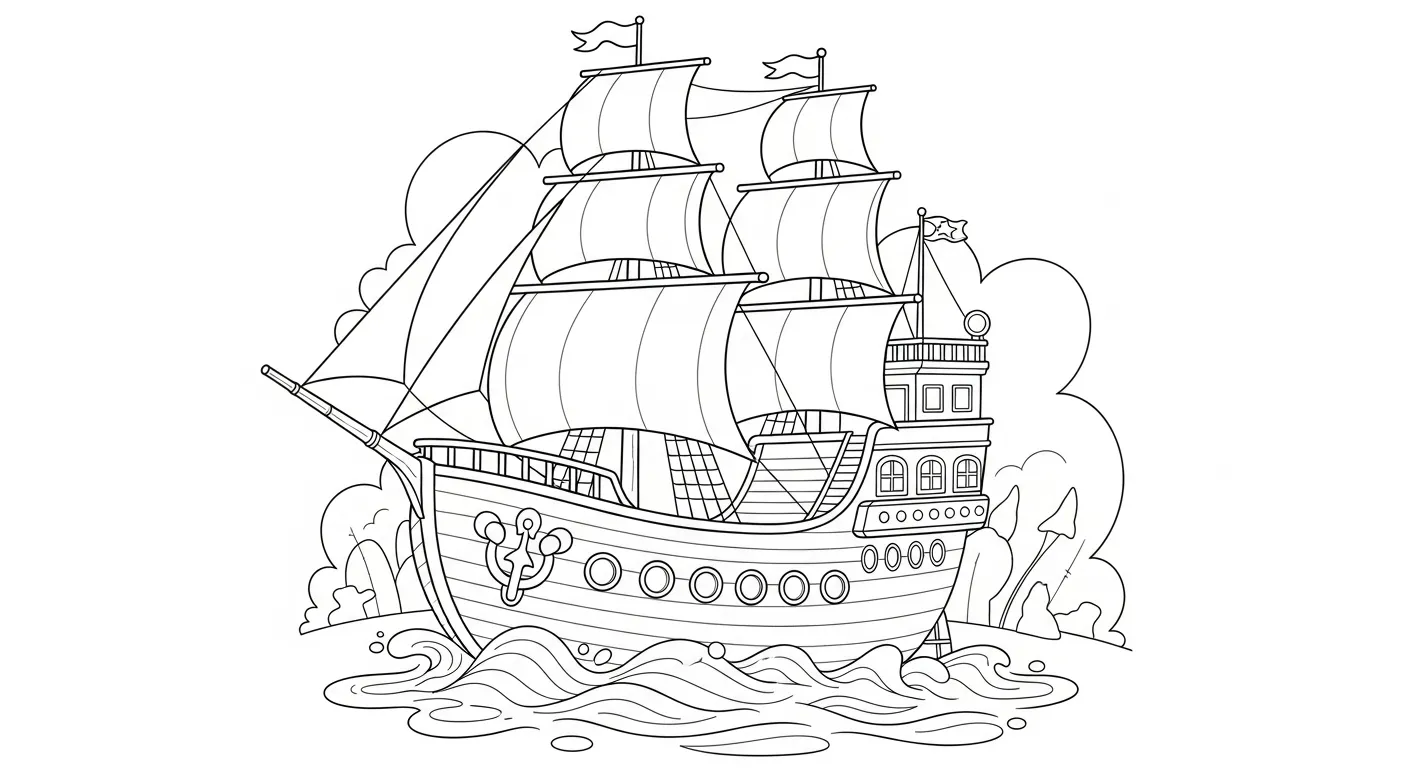 Boats Coloring Pages – 038