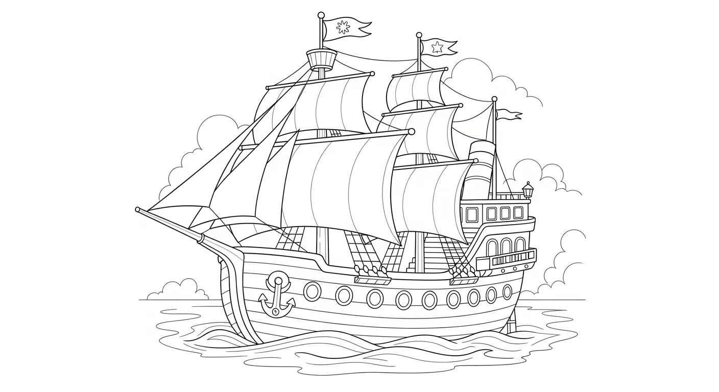 Boats Coloring Pages – 039