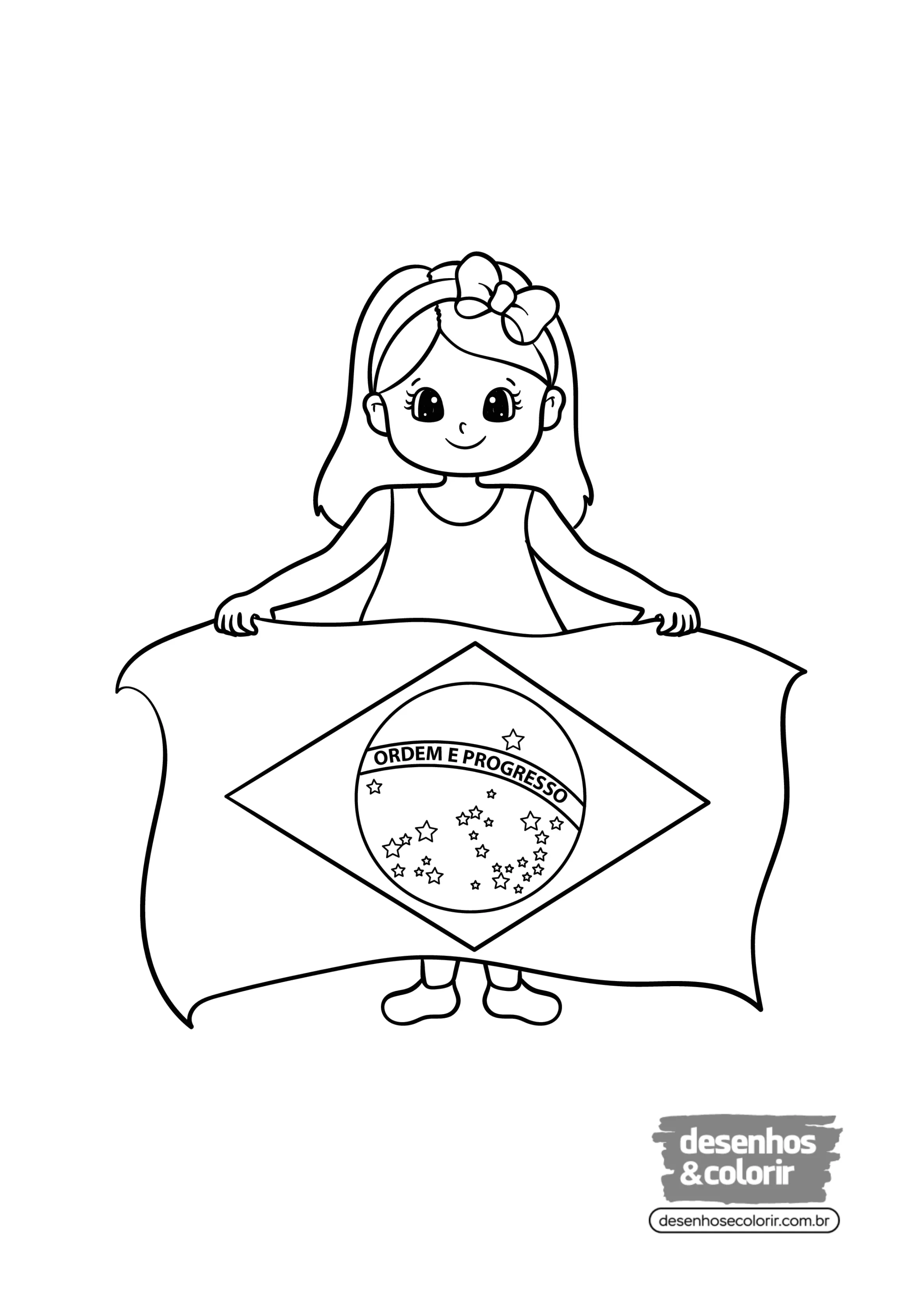 Brazil Flag Coloring Pages – 009