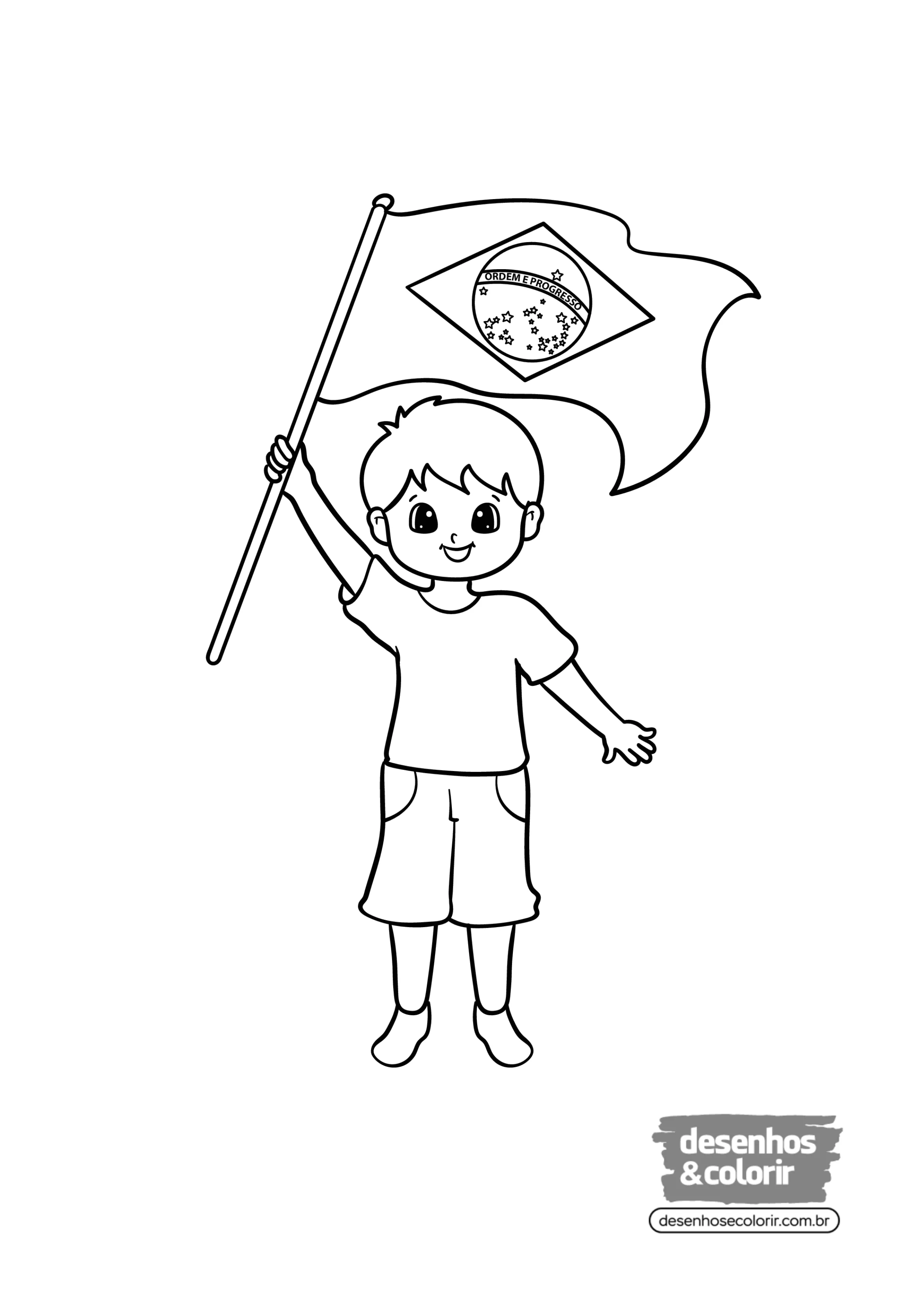 Brazil Flag Coloring Pages – 010