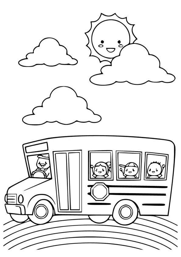 Bus Coloring Pages – 006