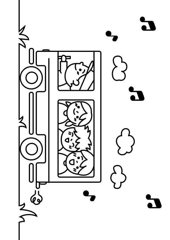 Bus Coloring Pages – 008