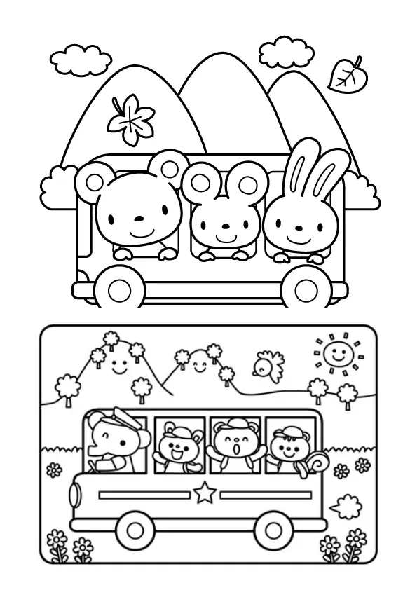 Bus Coloring Pages – 009
