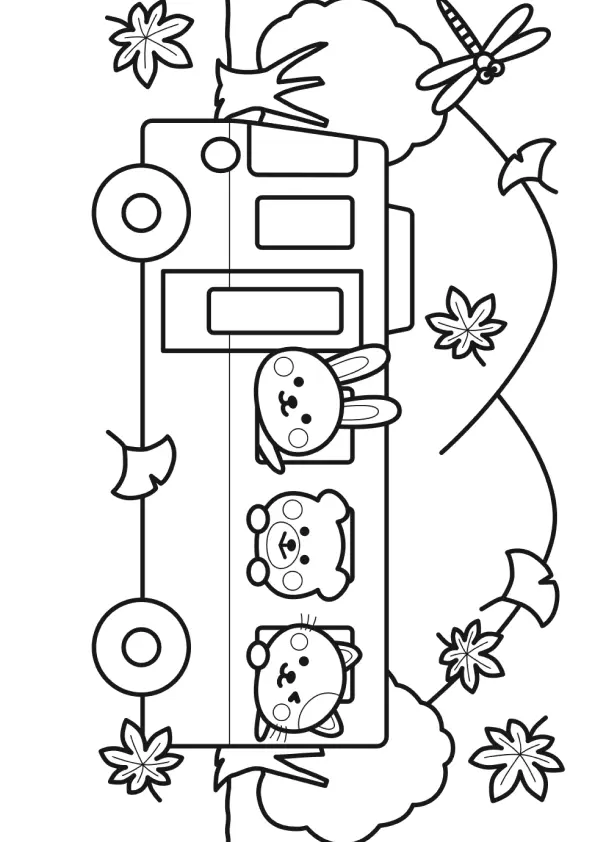 Bus Coloring Pages – 011