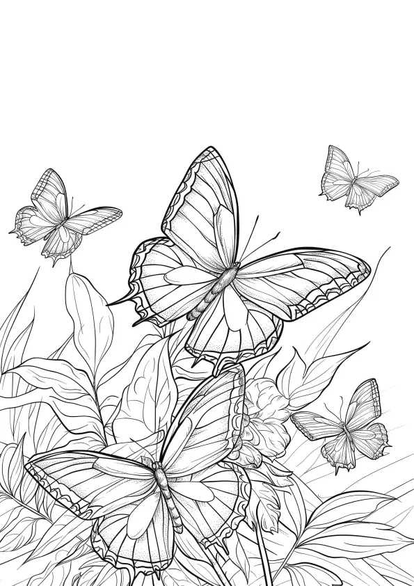 Butterflies Coloring Pages – 028