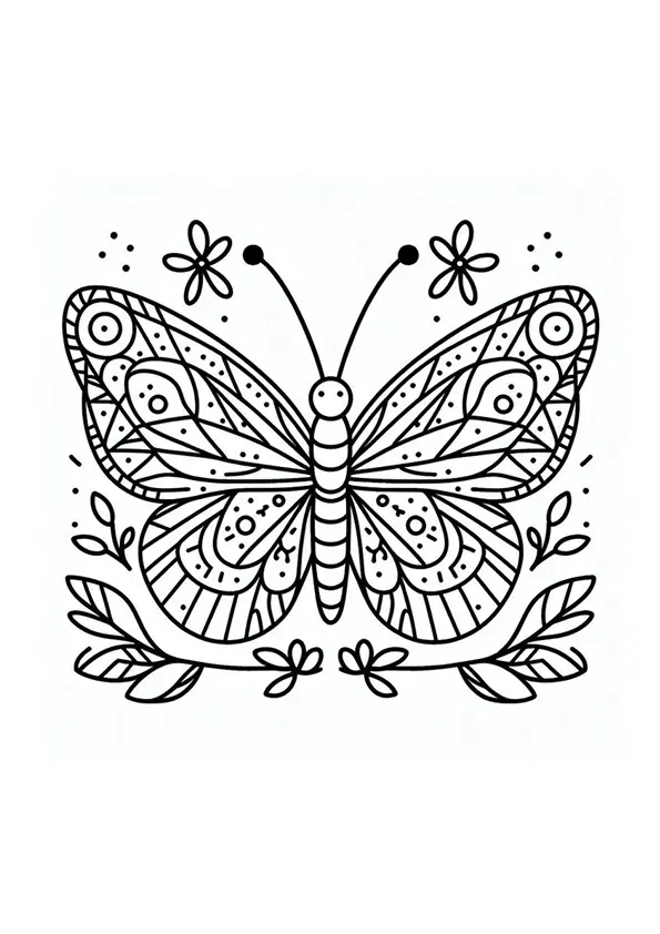 Butterflies Coloring Pages – 029