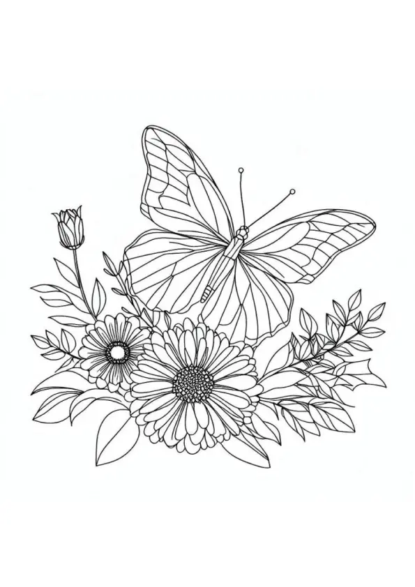 Butterflies Coloring Pages – 030