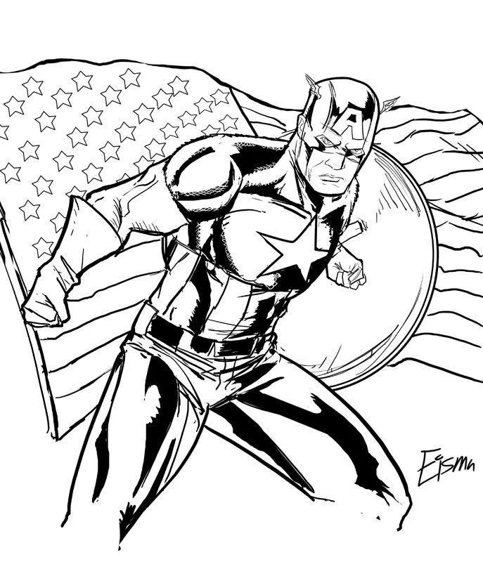Captain America Coloring Pages – 016