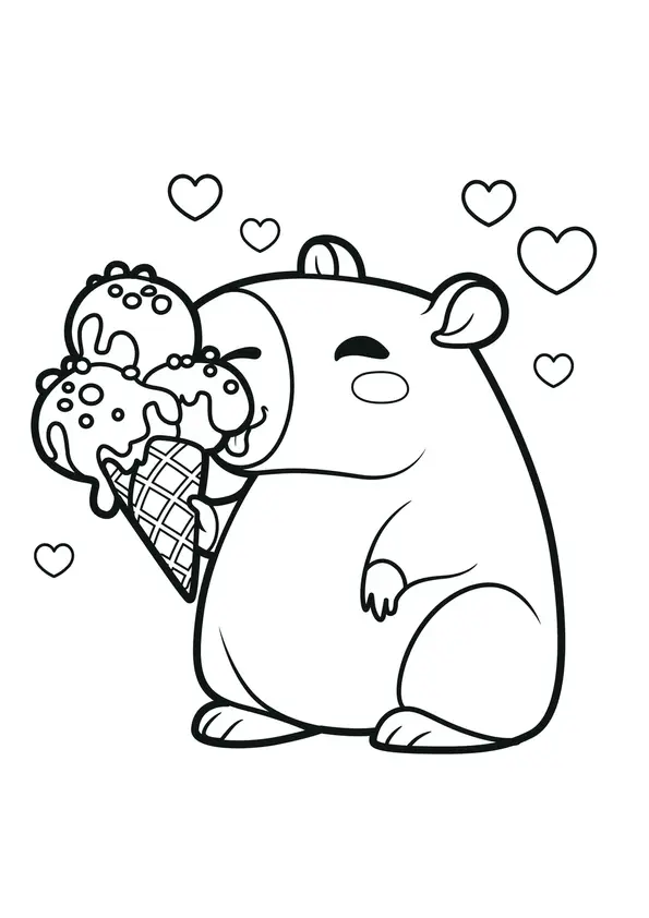 Capybara Coloring Pages – 018