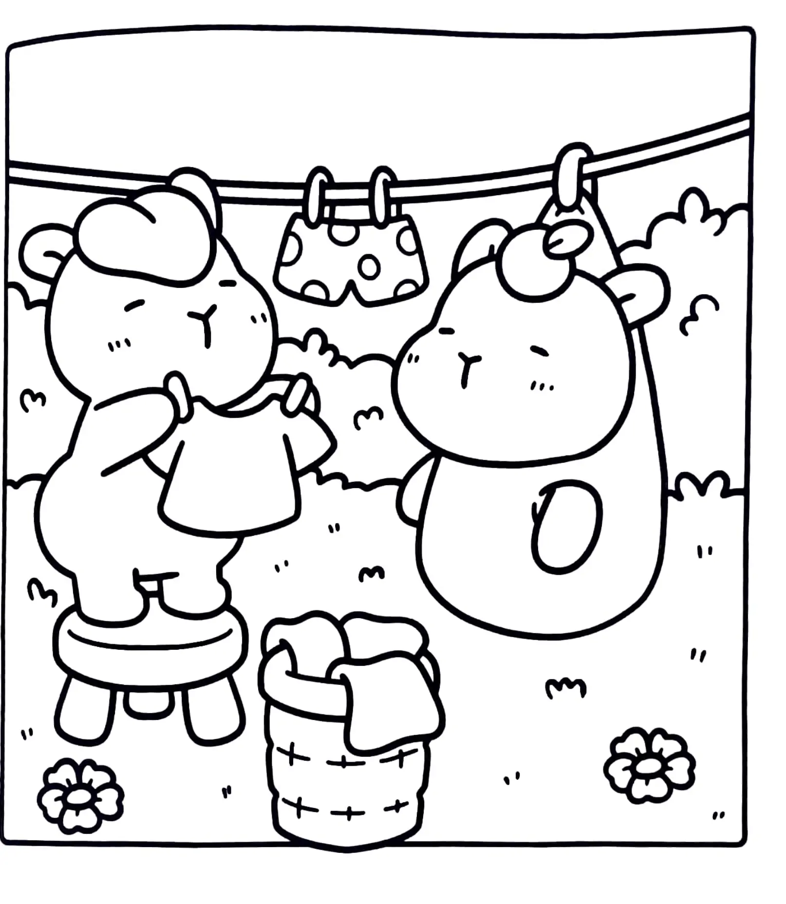 Capybara Coloring Pages – 024