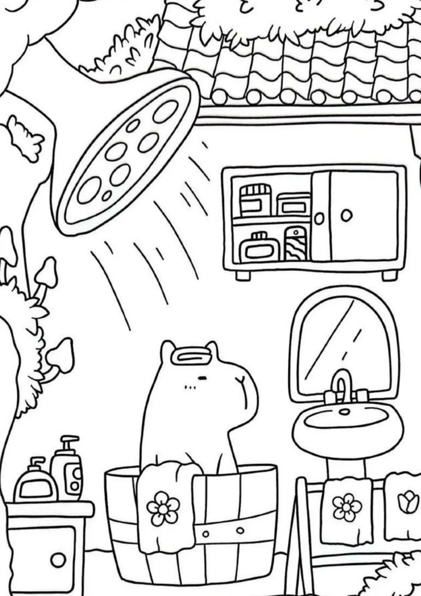 Capybara Coloring Pages – 049