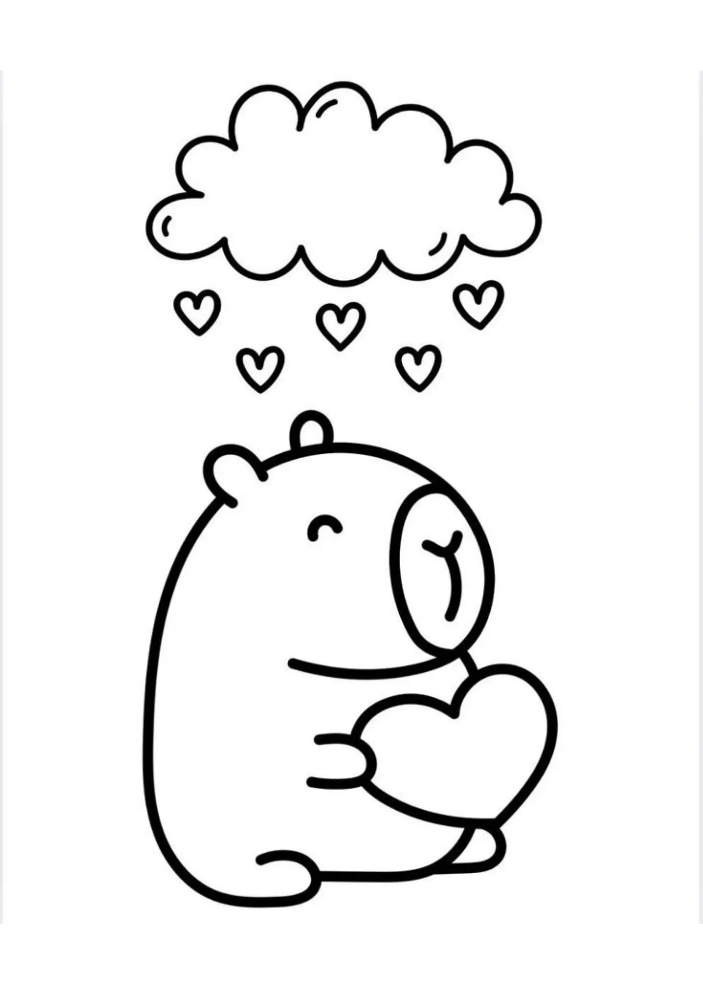 Capybara Coloring Pages – 051