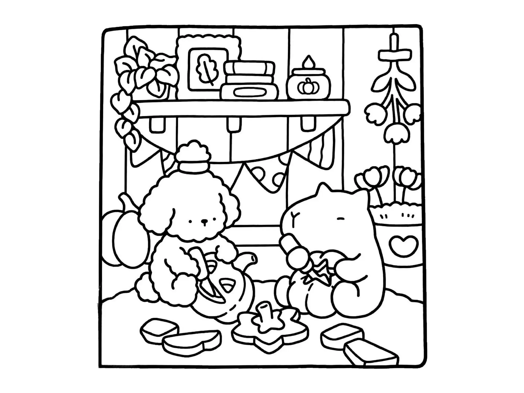 Capybara Coloring Pages – 053