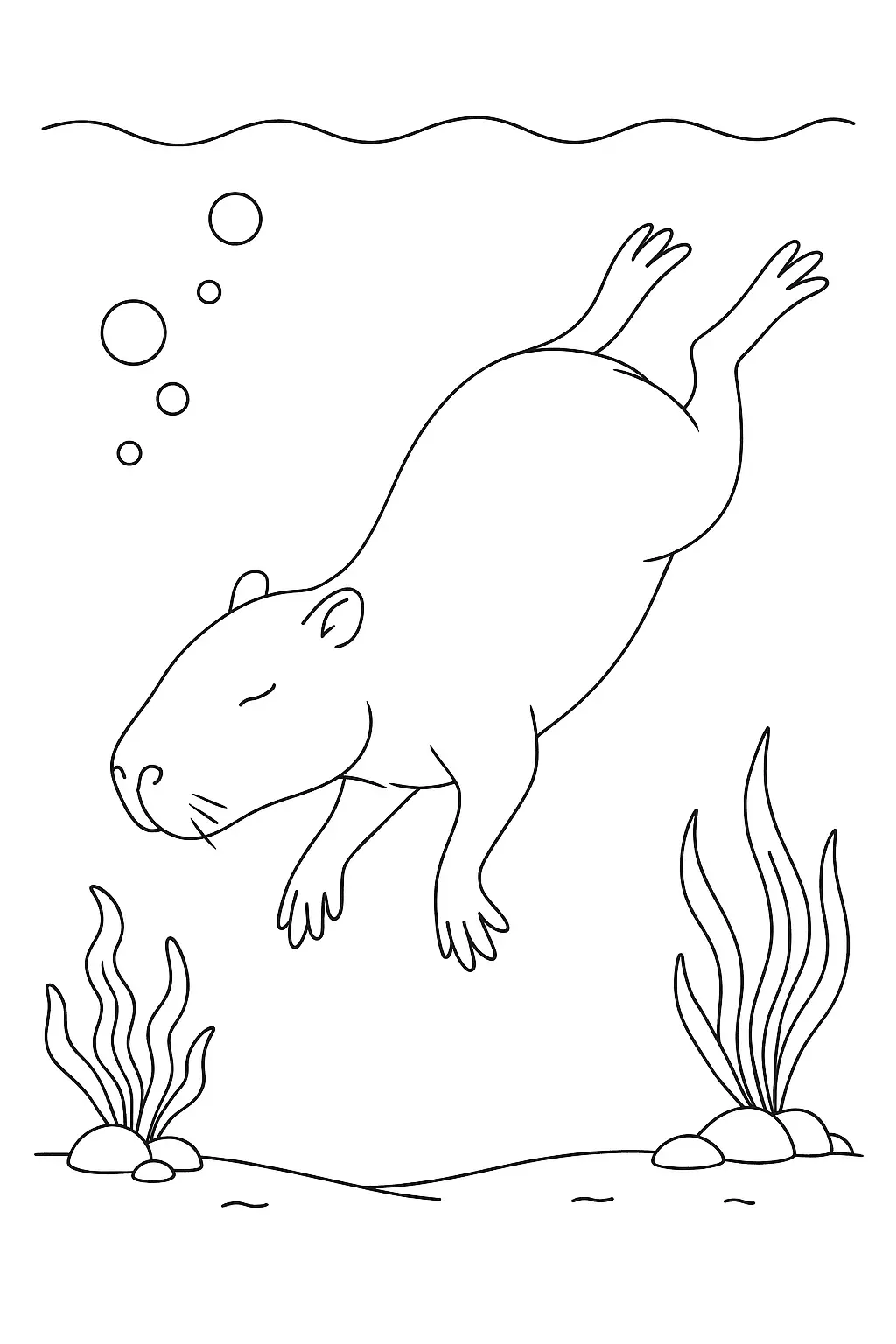 Capybara Coloring Pages – 066