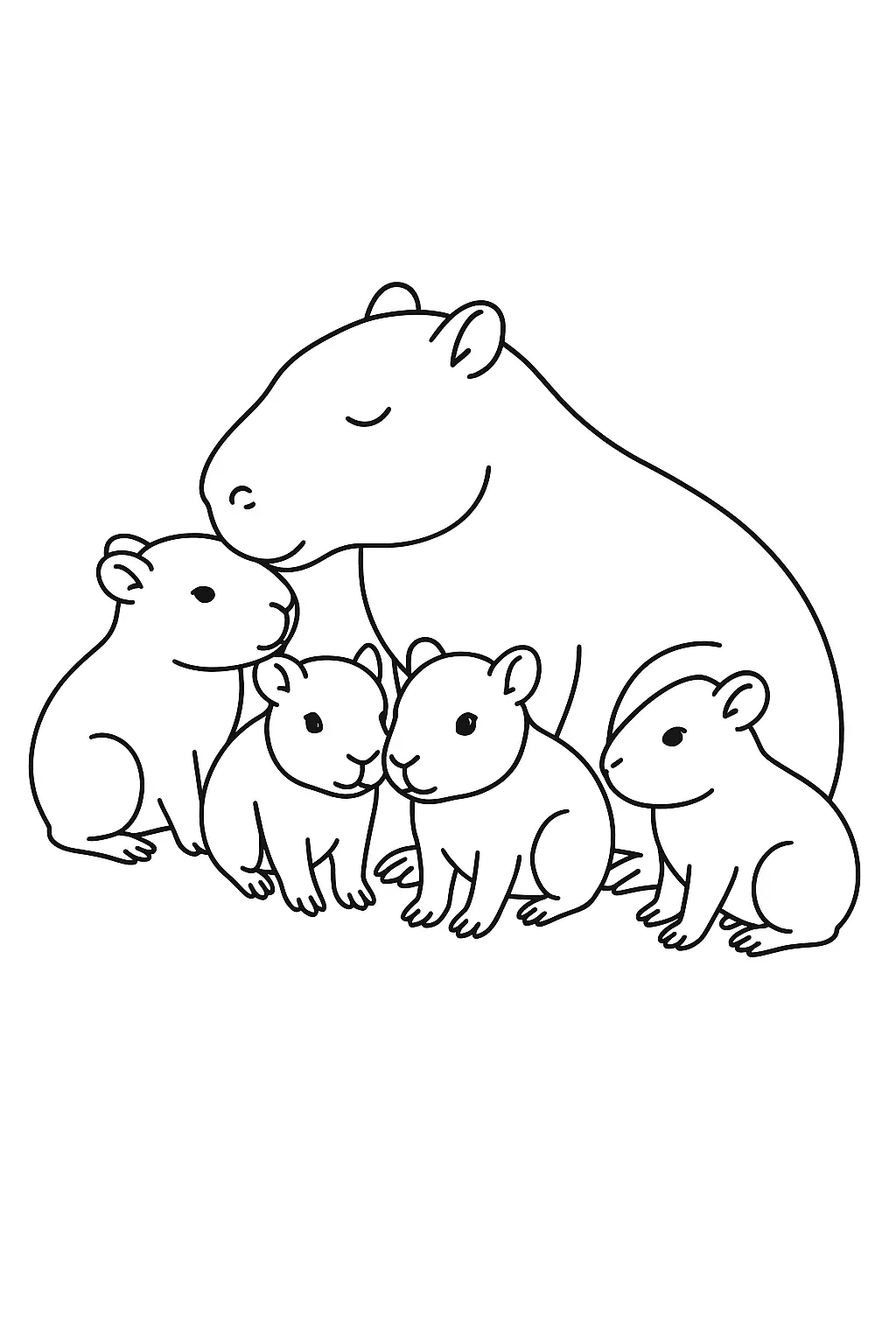 Capybara Coloring Pages – 068