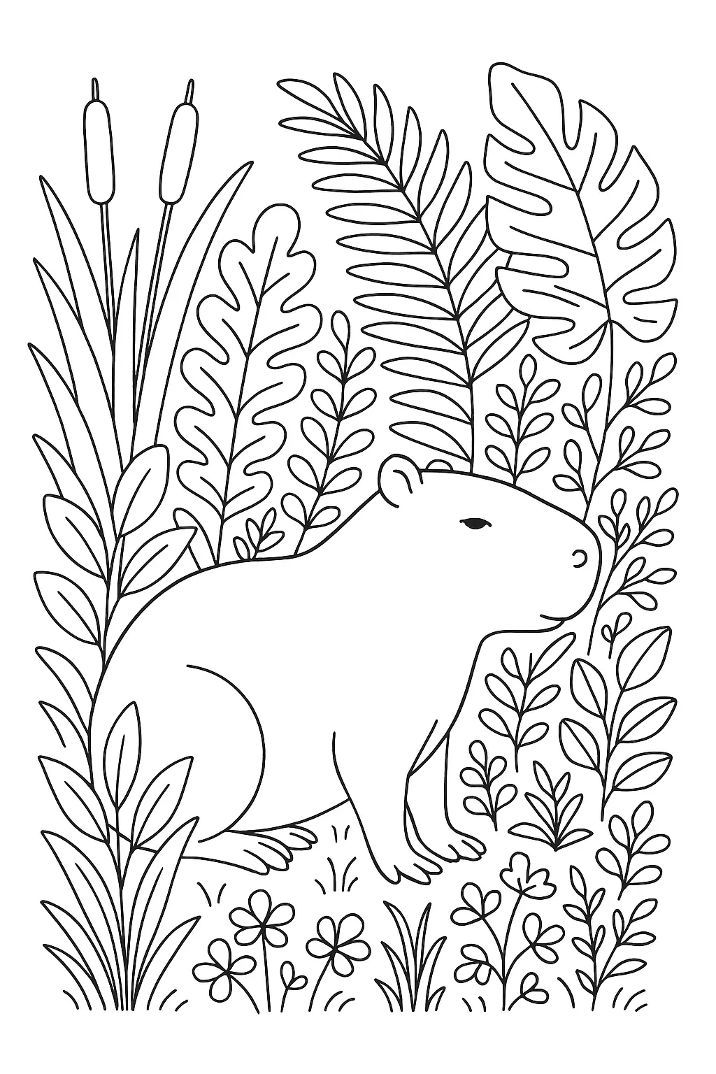 Capybara Coloring Pages – 078