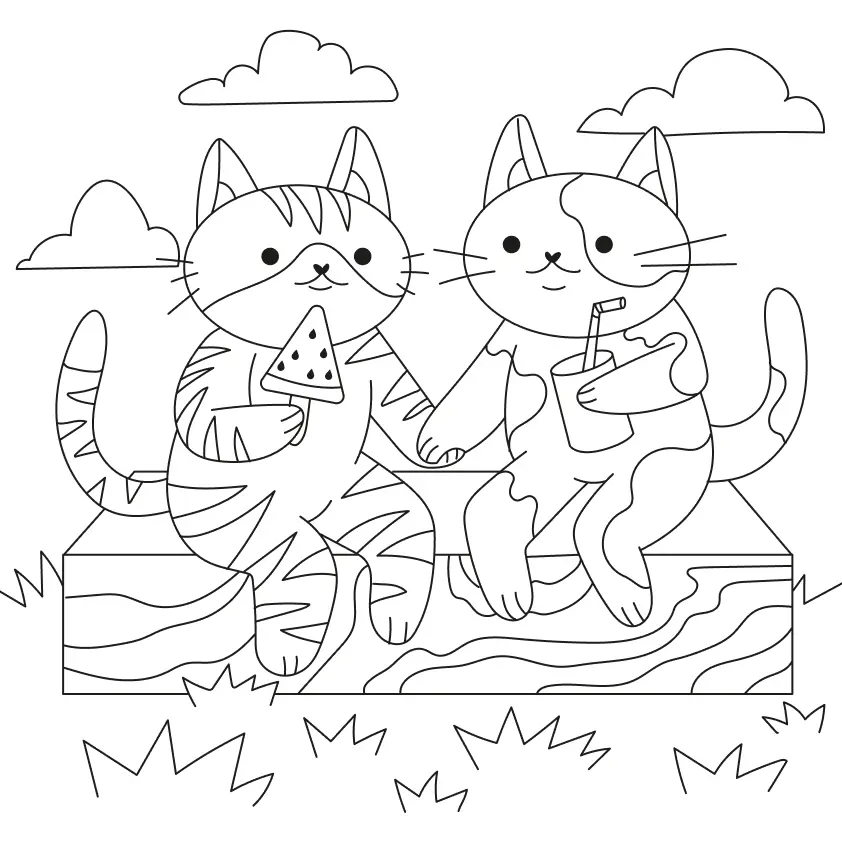 Cats Coloring Pages – 017