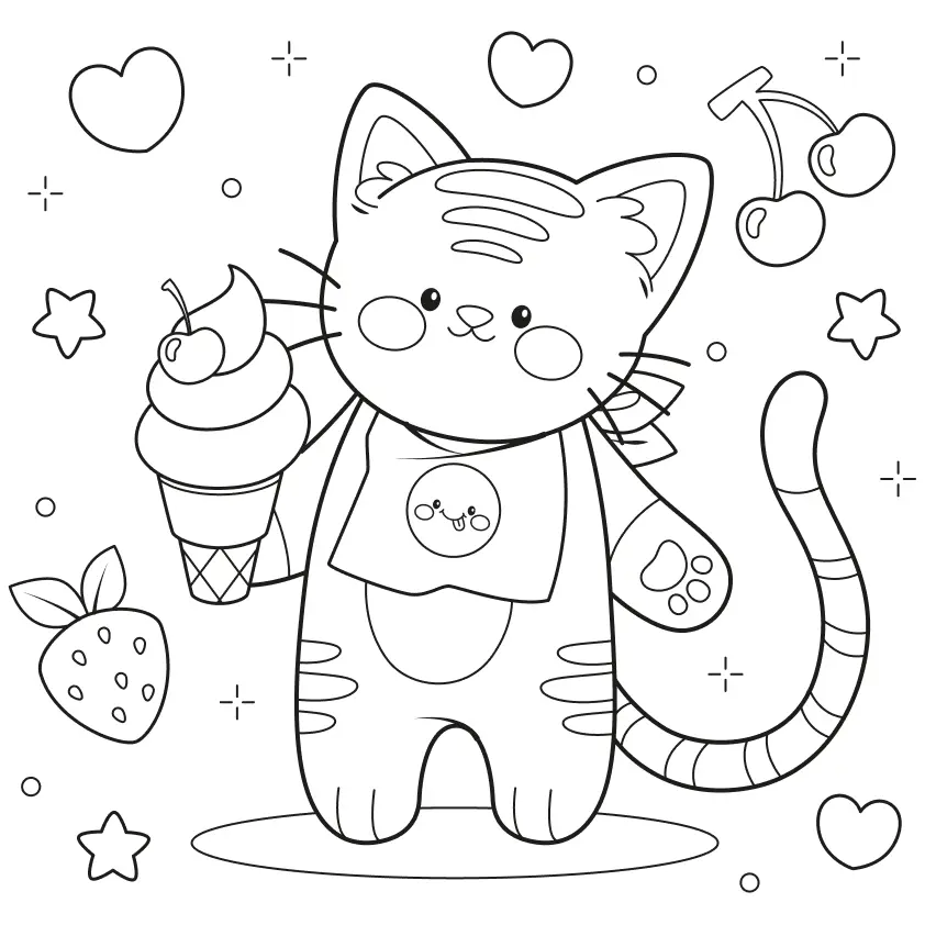 Cats Coloring Pages – 019