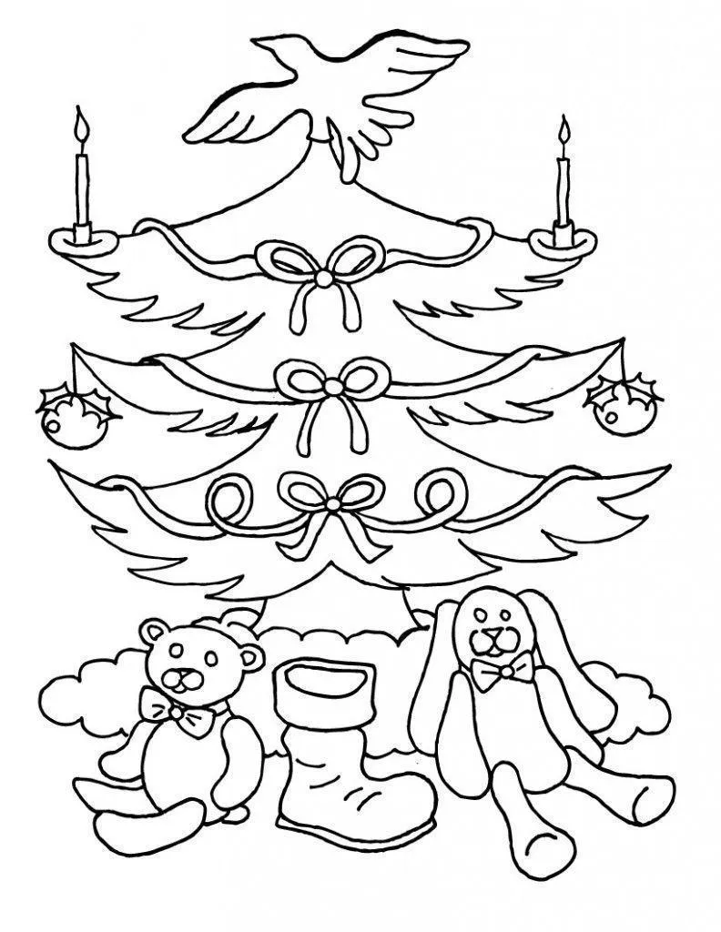 Christmas Tree Coloring Pages – 002