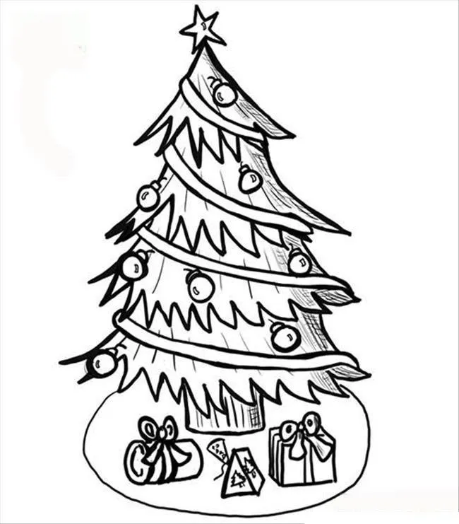 Christmas Tree Coloring Pages – 004