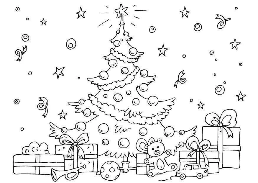 Christmas Tree Coloring Pages – 008