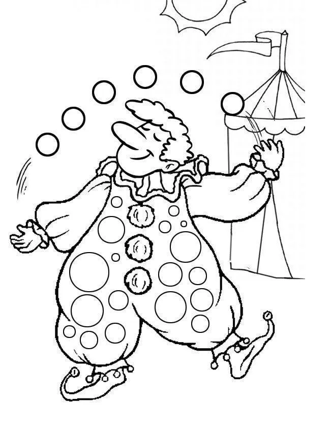 Clown Coloring Pages – 011