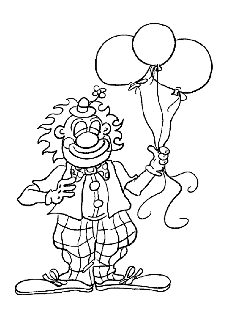 Clown Coloring Pages – 018