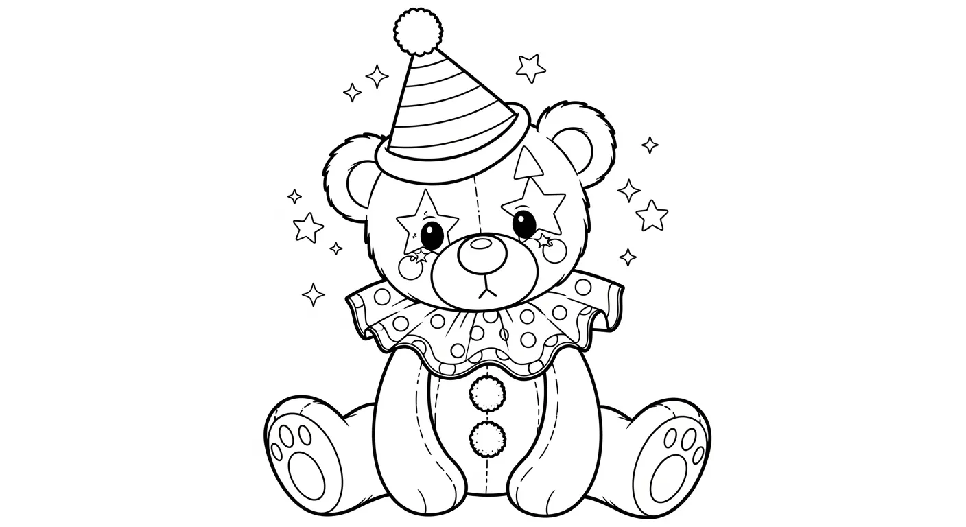 Clown Coloring Pages – 029