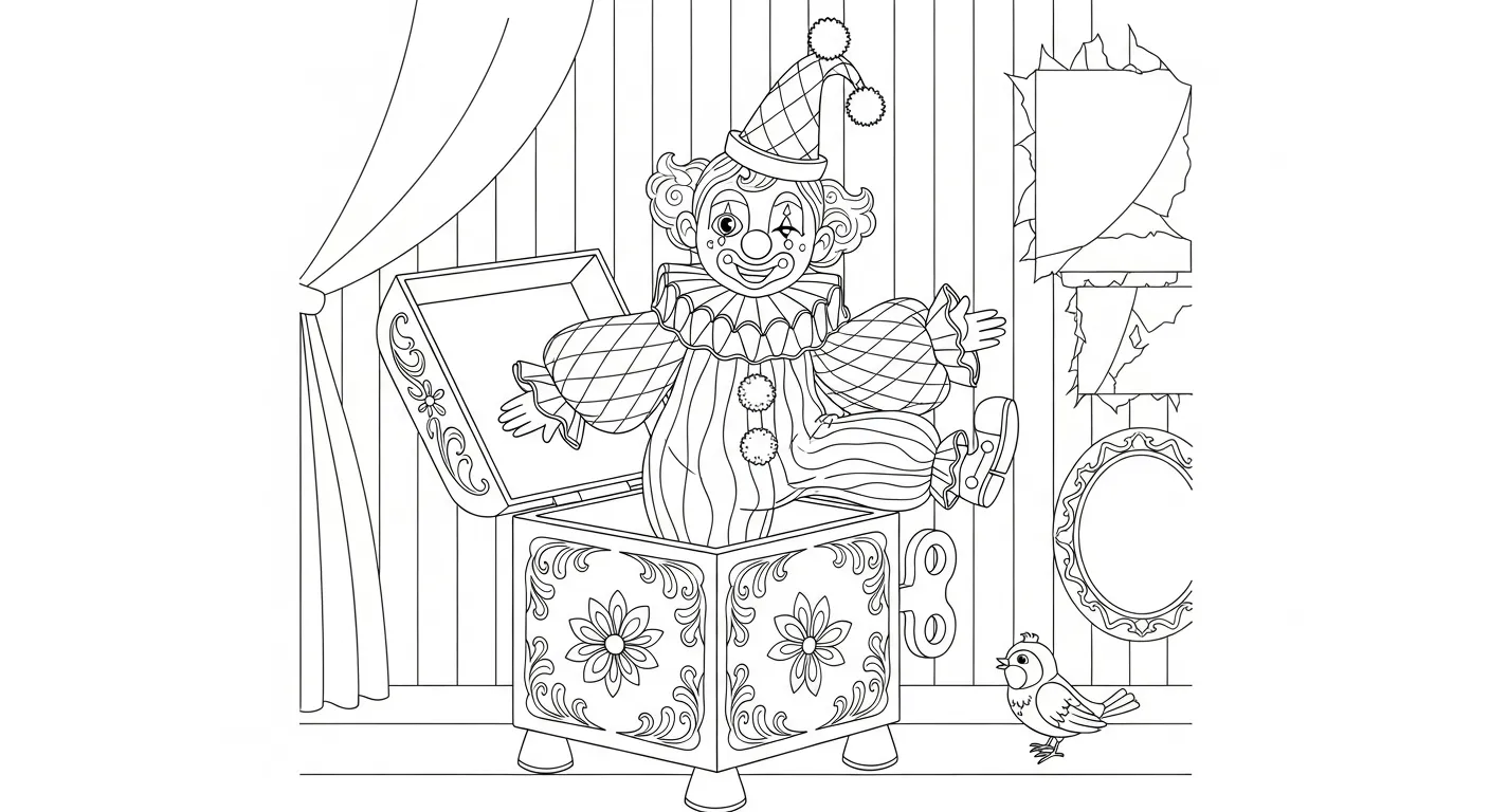 Clown Coloring Pages – 030
