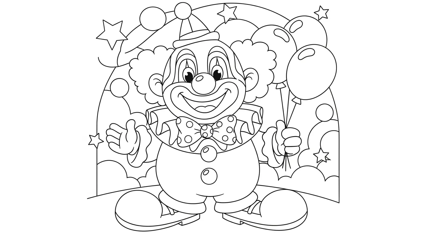 Clown Coloring Pages – 034