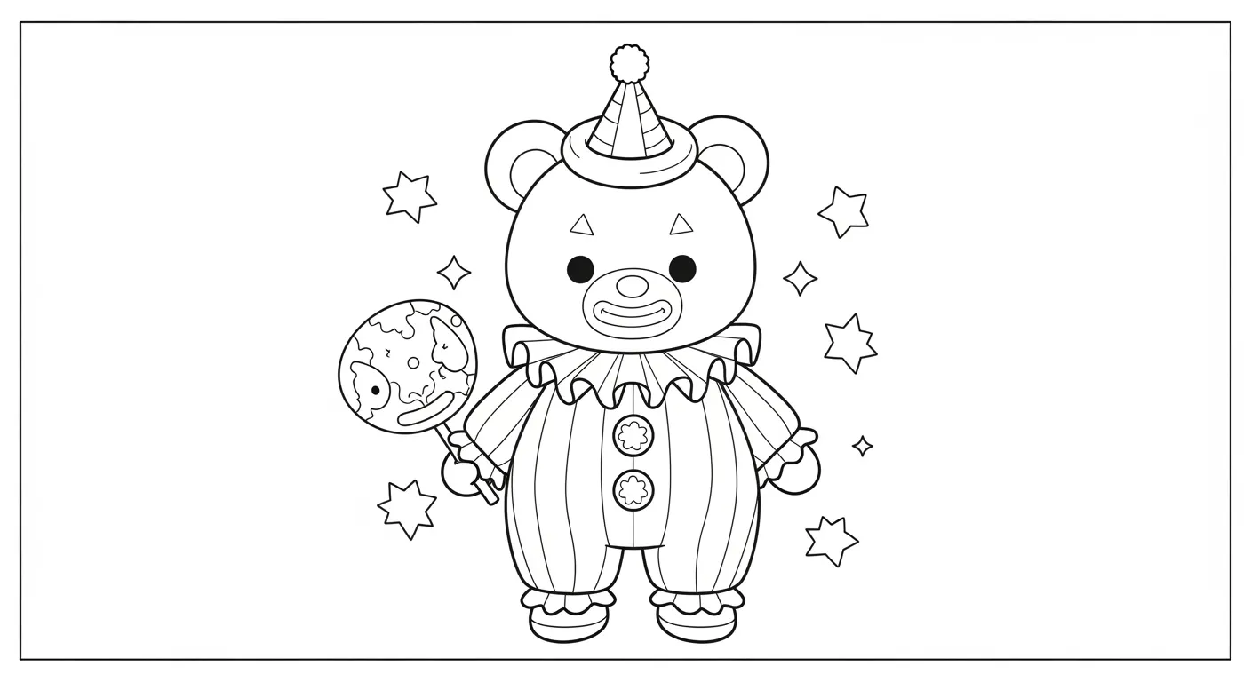 Clown Coloring Pages – 036
