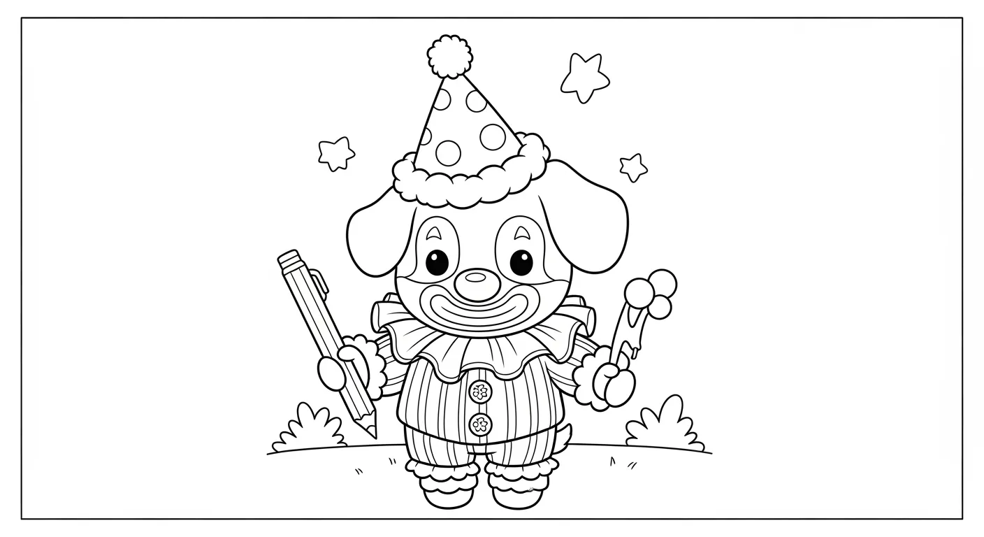 Clown Coloring Pages – 038