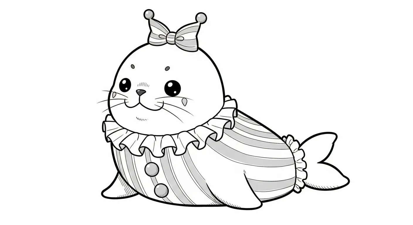Clown Coloring Pages – 039