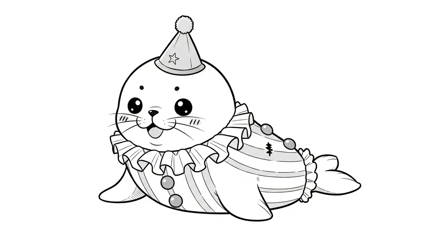 Clown Coloring Pages – 040