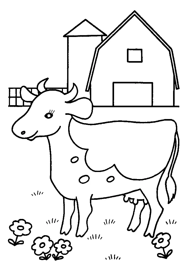 Cows Coloring Pages – 003